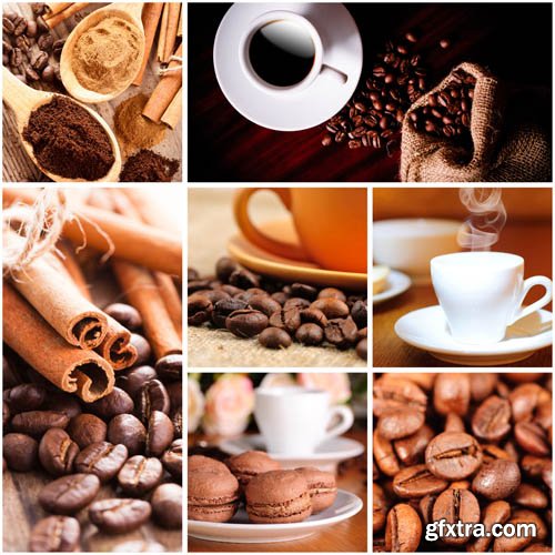 Stock Photos - Coffee and coffee beans, 25xJPG