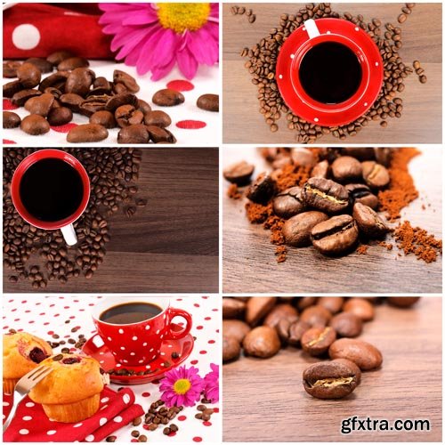 Stock Photos - Coffee and coffee beans, 25xJPG