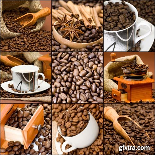 Stock Photos - Coffee and coffee beans, 25xJPG