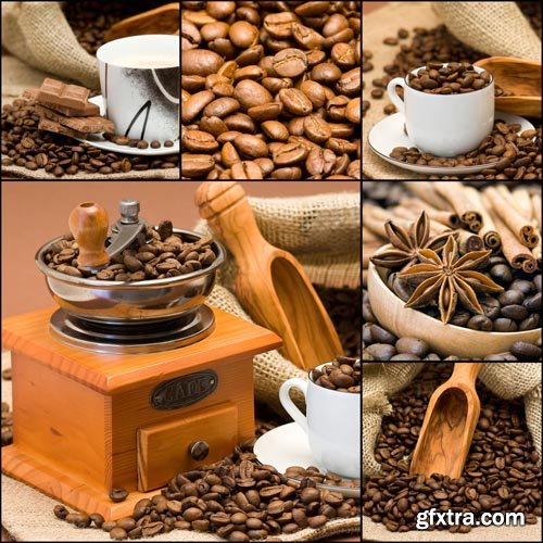 Stock Photos - Coffee and coffee beans, 25xJPG