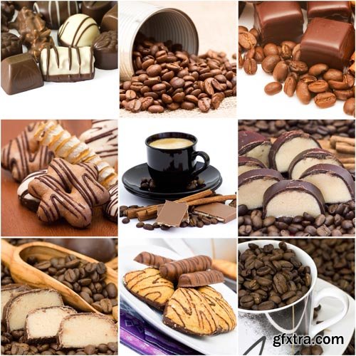 Stock Photos - Coffee and coffee beans, 25xJPG