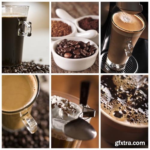 Stock Photos - Coffee and coffee beans, 25xJPG