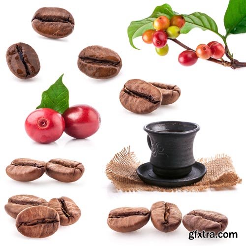 Stock Photos - Coffee and coffee beans, 25xJPG