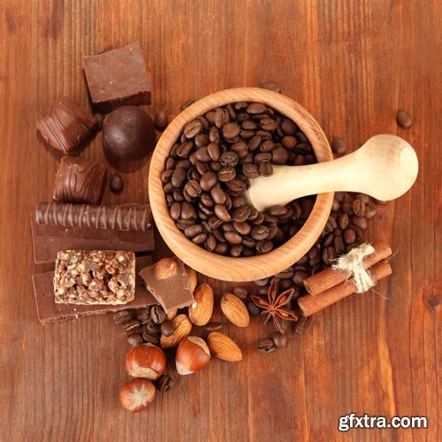 Stock Photos - Coffee and coffee beans, 25xJPG