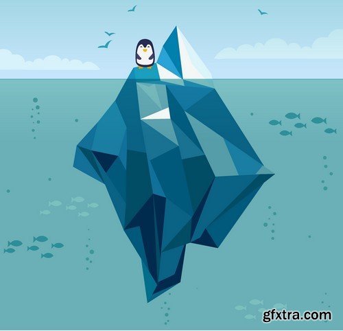 Stock Vectors - Iceberg, 25xEPS