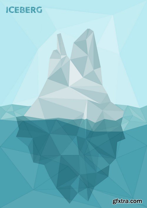 Stock Vectors - Iceberg, 25xEPS