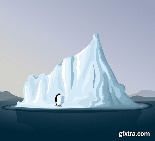 Stock Vectors - Iceberg, 25xEPS