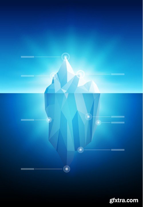 Stock Vectors - Iceberg, 25xEPS