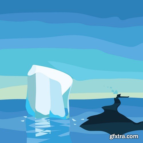 Stock Vectors - Iceberg, 25xEPS