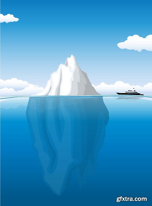 Stock Vectors - Iceberg, 25xEPS