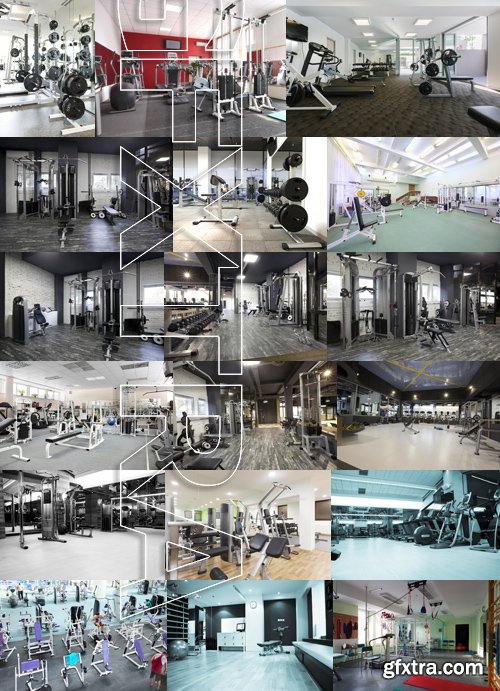 Stock Photos - Gym, 25xJPG