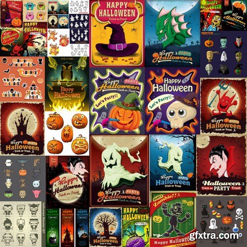 Halloween Poster Design &amp; Icons - 50 Vector