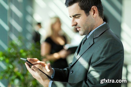 Stock Photos - Businessman with tablet, 25xJPG