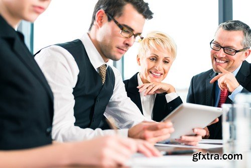 Stock Photos - Businessman with tablet, 25xJPG