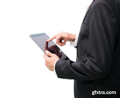 Stock Photos - Businessman with tablet, 25xJPG