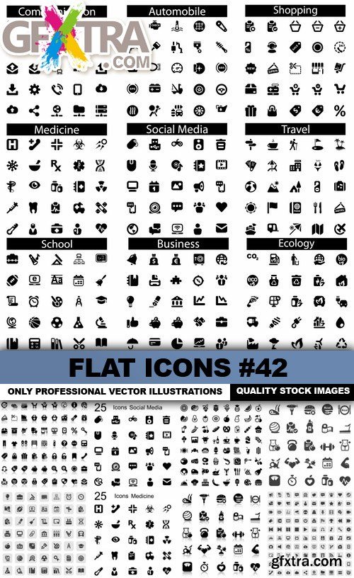 Flat Icons #42 - 25 Vectors