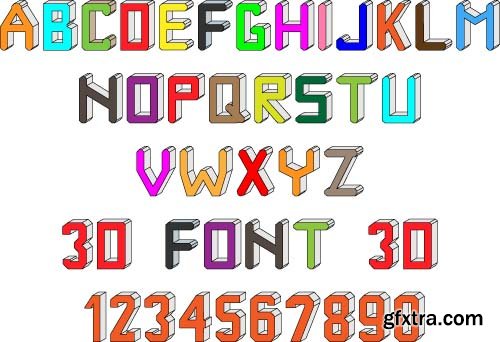 Vector Alphabet - 25x EPS