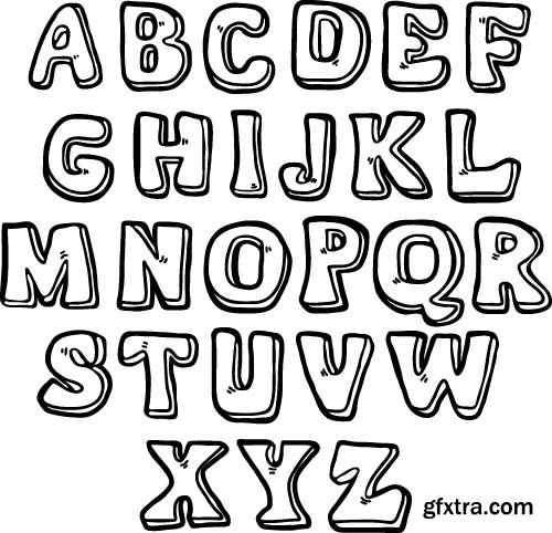 Vector Alphabet - 25x EPS