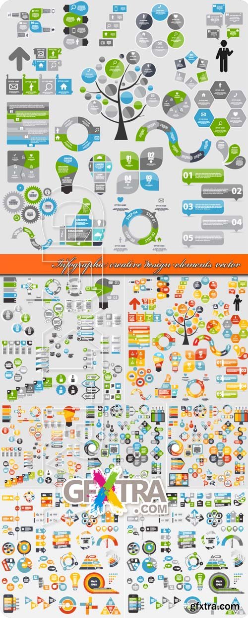 Infographic creative design elements vector