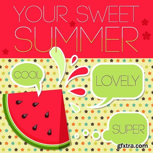 Stock Vectors - Watermelon 2, 25xEPS