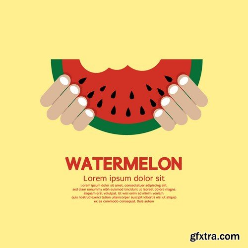 Stock Vectors - Watermelon 2, 25xEPS