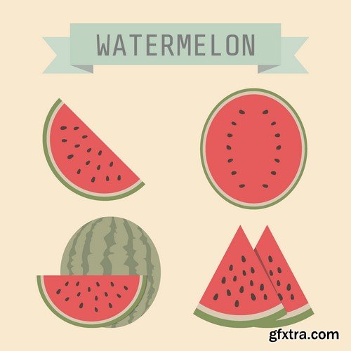 Stock Vectors - Watermelon 2, 25xEPS