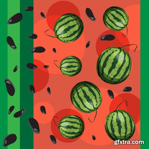 Stock Vectors - Watermelon 2, 25xEPS