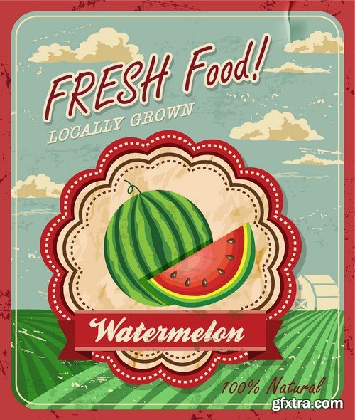 Stock Vectors - Watermelon 2, 25xEPS