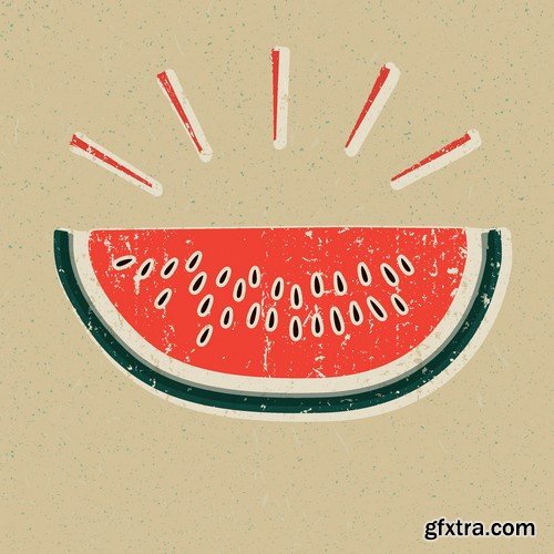 Stock Vectors - Watermelon 2, 25xEPS