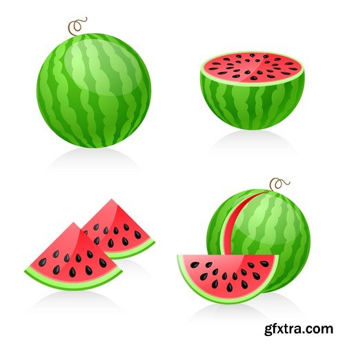 Stock Vectors - Watermelon 2, 25xEPS