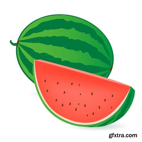 Stock Vectors - Watermelon 2, 25xEPS