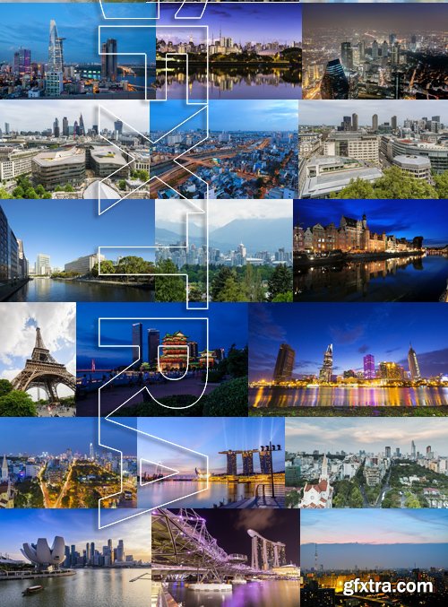 Stock Photos - World Cities 16, 25xJPG