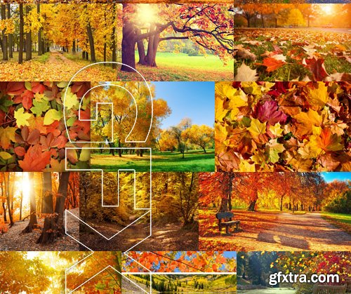 Stock Photos - Autumn scenery, 25xJPG