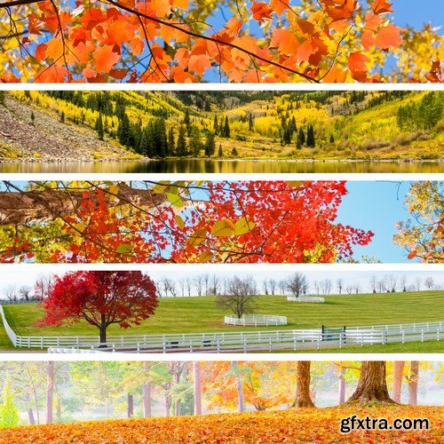 Stock Photos - Autumn scenery, 25xJPG