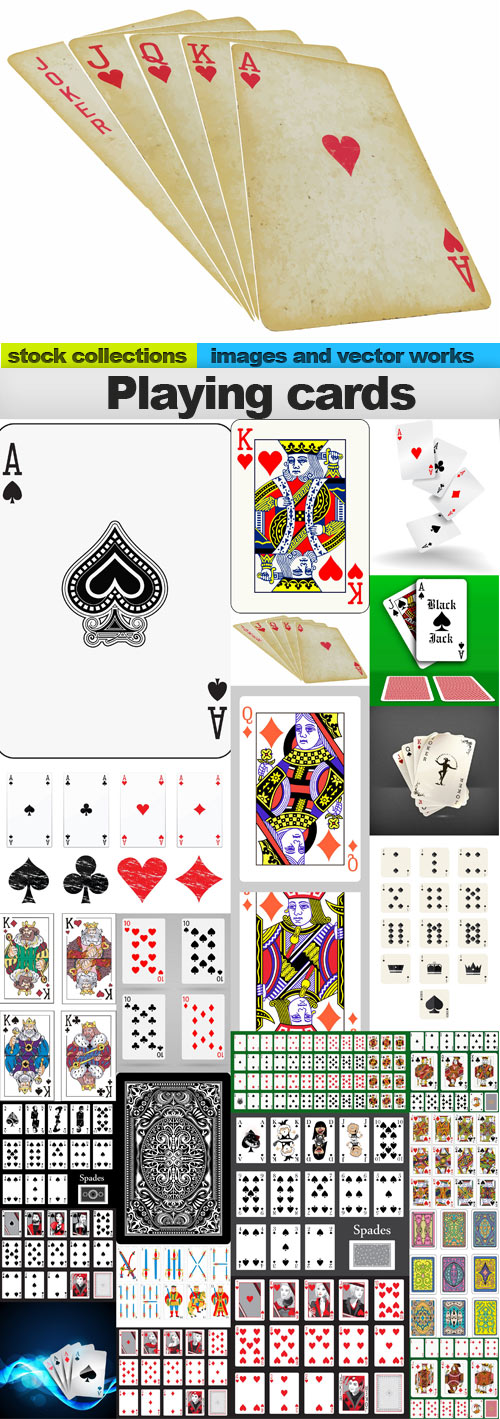 Playing cards,25 x EPS