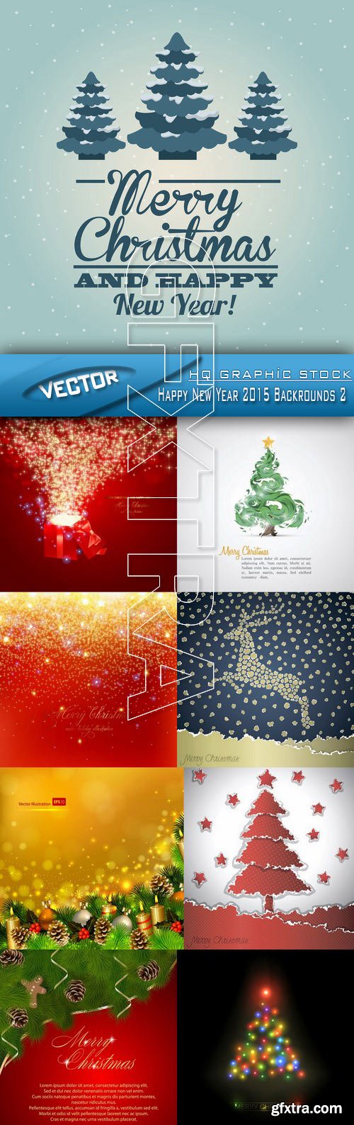 Stock Vector - Happy New Year 2015 Backrounds 2