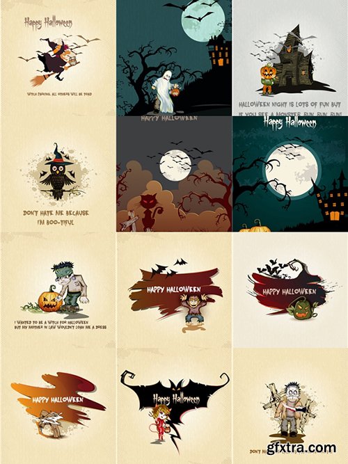 Happy Halloween Vector Set 2