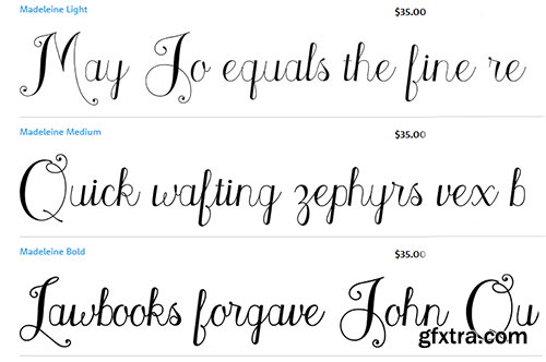 Madeleine Font Family - 3 Fonts 105$