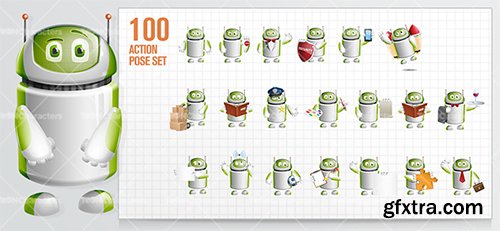 Droid Cartoon Character Set