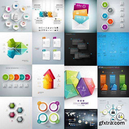 Infographics Design Elements#50 - 25 Vector