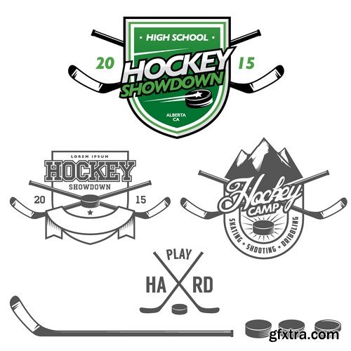 Stock Vectors - Hockey 3, 25xEPS