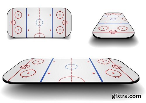 Stock Vectors - Hockey 3, 25xEPS