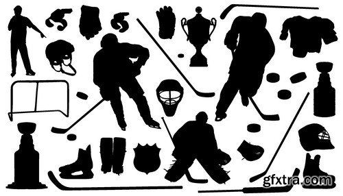 Stock Vectors - Hockey 3, 25xEPS