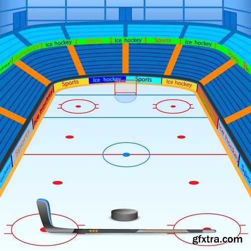 Stock Vectors - Hockey 3, 25xEPS