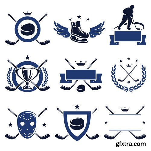 Stock Vectors - Hockey 3, 25xEPS