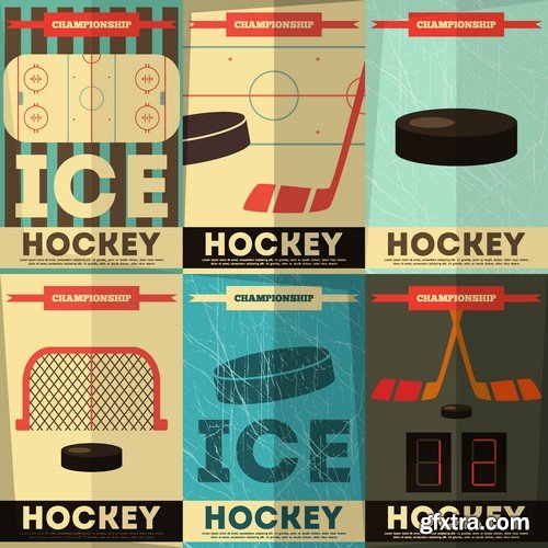 Stock Vectors - Hockey 3, 25xEPS