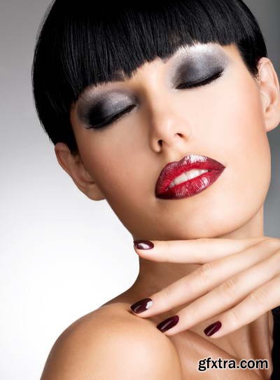 Glamour Fashion Model, Nails-Lips-Hair 25xJPG