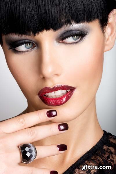 Glamour Fashion Model, Nails-Lips-Hair 25xJPG