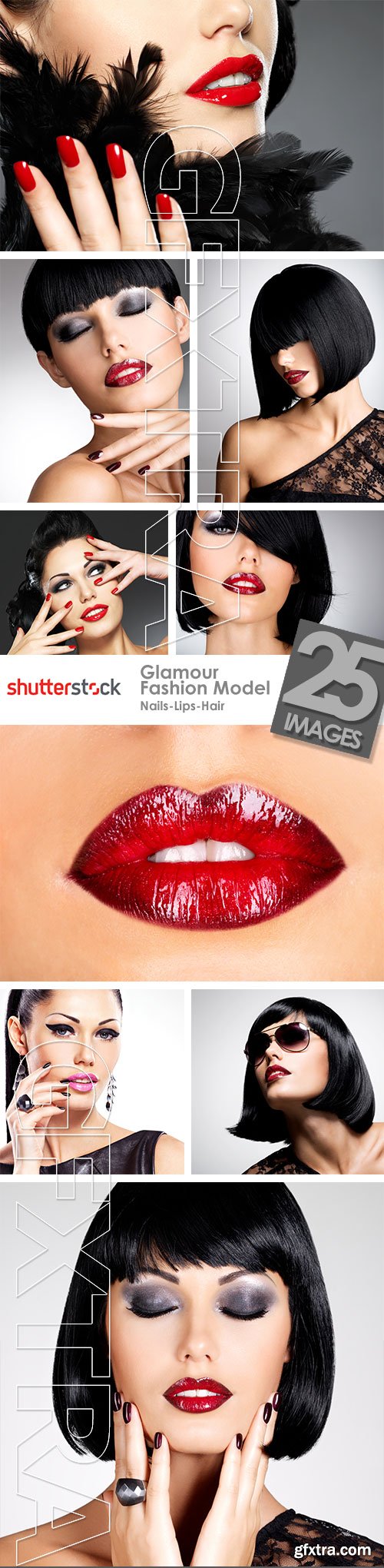 Glamour Fashion Model, Nails-Lips-Hair 25xJPG