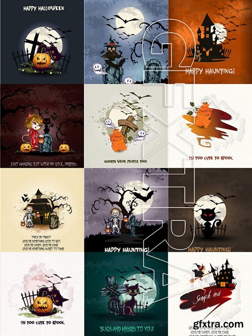 Happy Halloween Vector Set 3